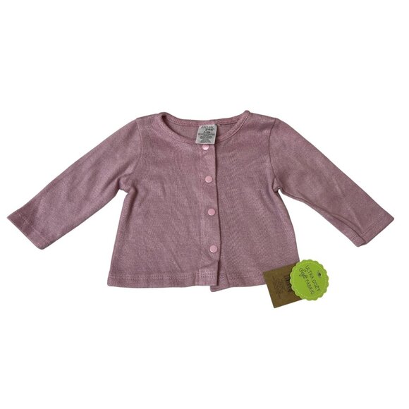 Chickpea Baby Girls Long-Sleeve Knit Cardigan 0-3M Pink - Picture 1 of 5